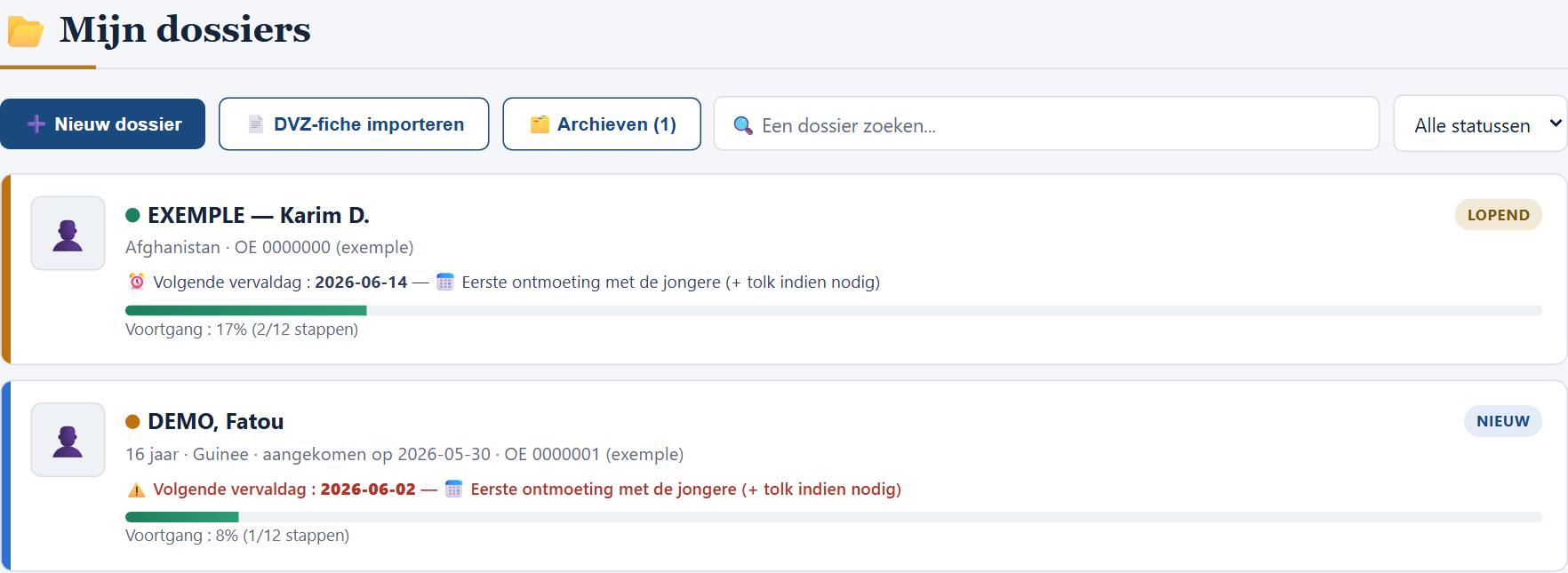 Dossierlijst