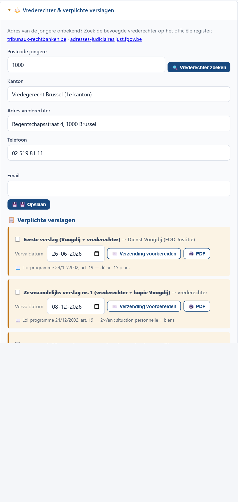 Vrederechter en verslagen
