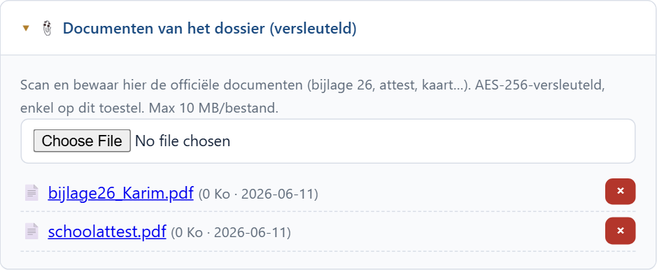 Versleutelde bijlagen