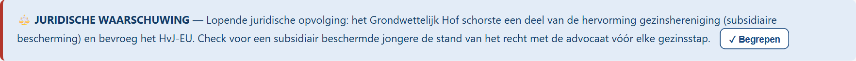 Juridische waarschuwing